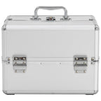 Compacte Make-up Organizer Koffer – Zilver