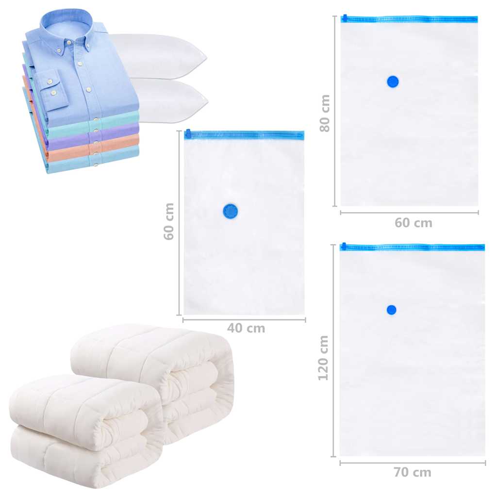 Vacuüm Opbergzakken XL – Set van 10 (120 × 70 cm)