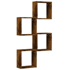 Kubus Wandrekken Gerookt Eiken – Set van 4