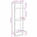 Wandrek 3-Laags Sonoma Eiken – 100 cm