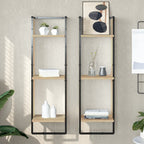 3-laags wandrek in sonoma eiken, 100 cm