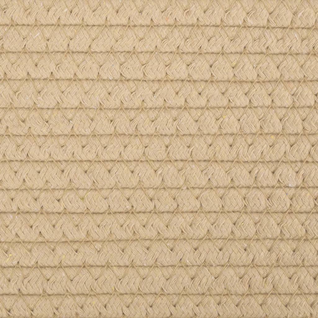 Katoenen Opbergmanden Beige & Wit – Set van 2