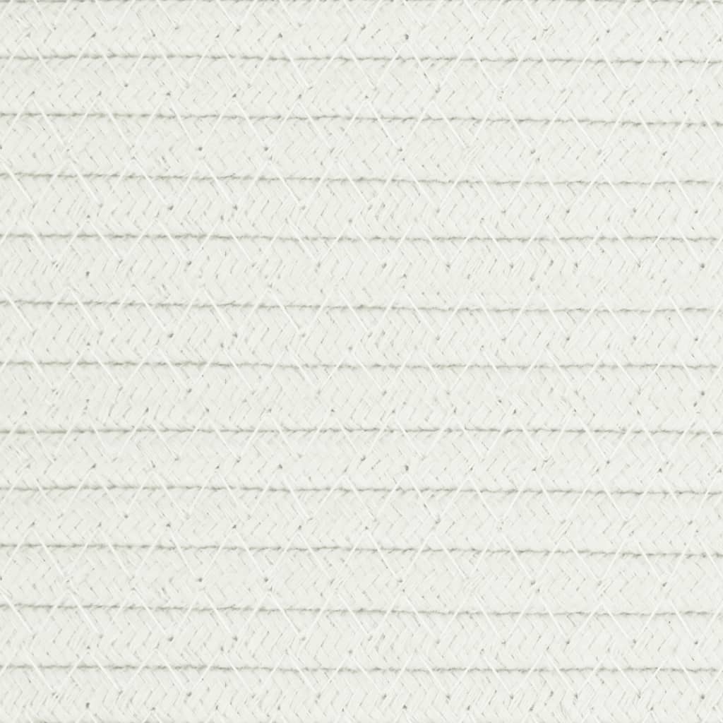 Katoenen Opbergmanden Beige & Wit – Set van 2