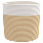 Katoenen Opbergmanden Beige & Wit – Set van 2