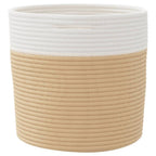 Katoenen Opbergmanden Beige & Wit – Set van 2