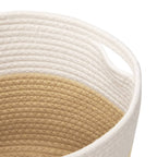 Katoenen Opbergmanden Beige & Wit – Set van 2
