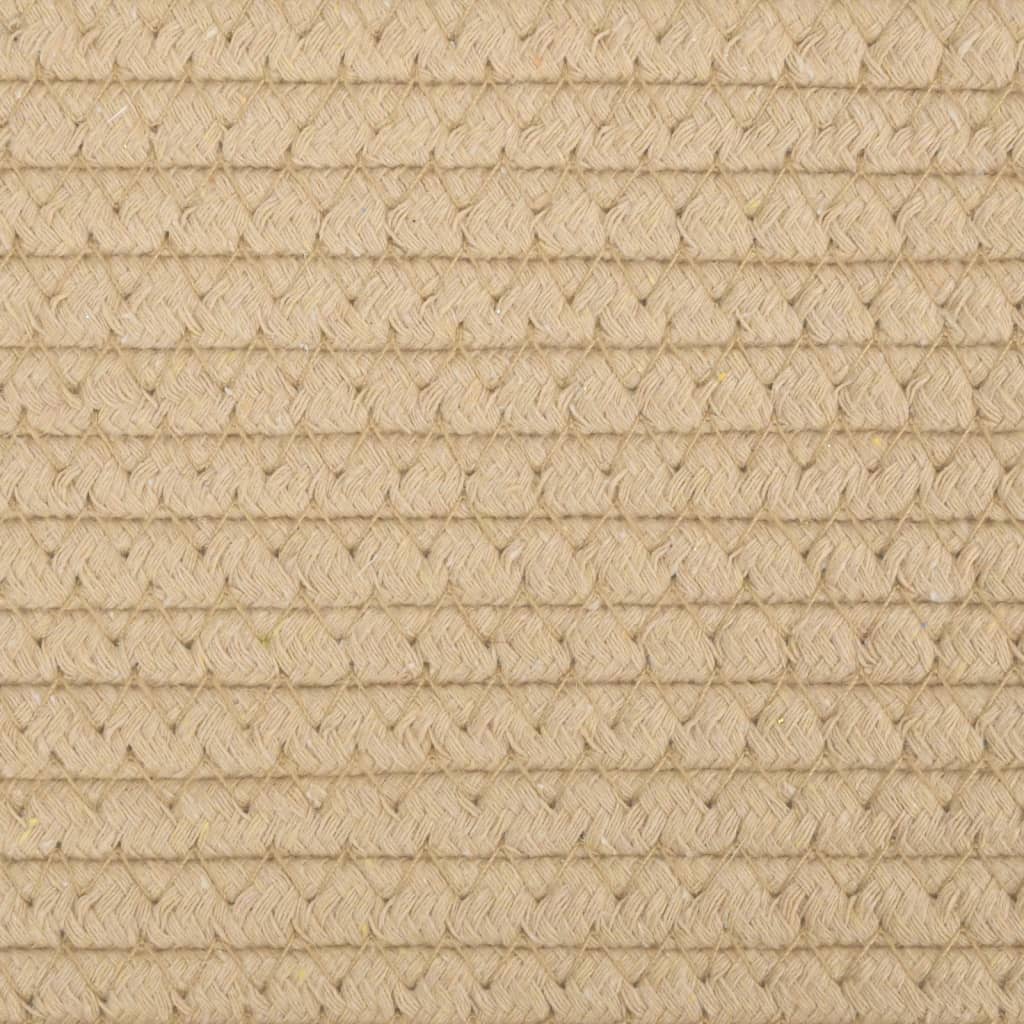 Katoenen Opbergmanden Beige & Wit – Set van 2