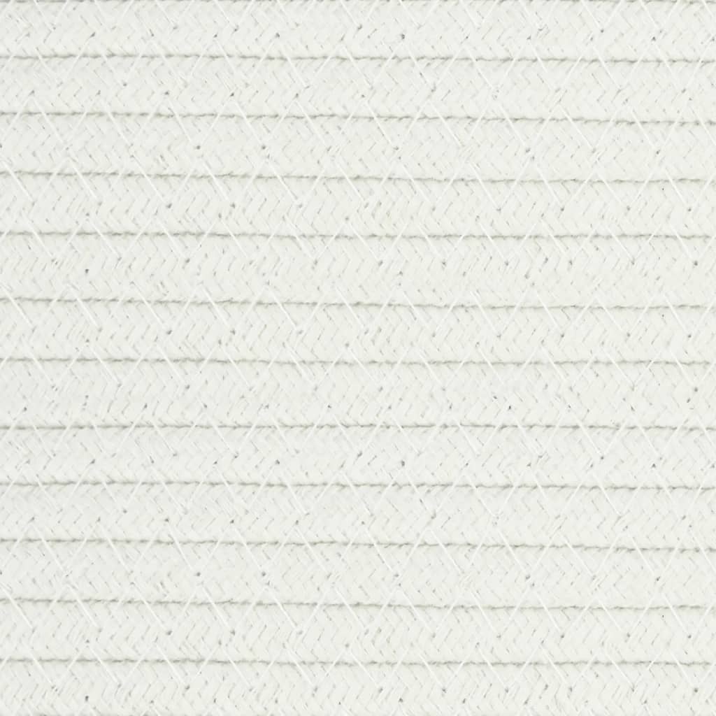 Katoenen Opbergmanden Beige & Wit – Set van 2