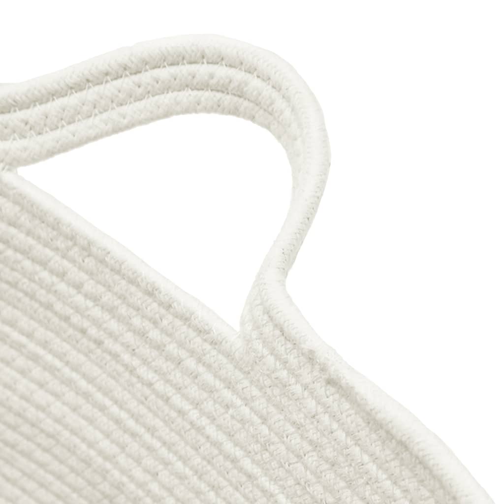 Katoenen Wasmand Beige & Wit – Ø 60 × 36 cm