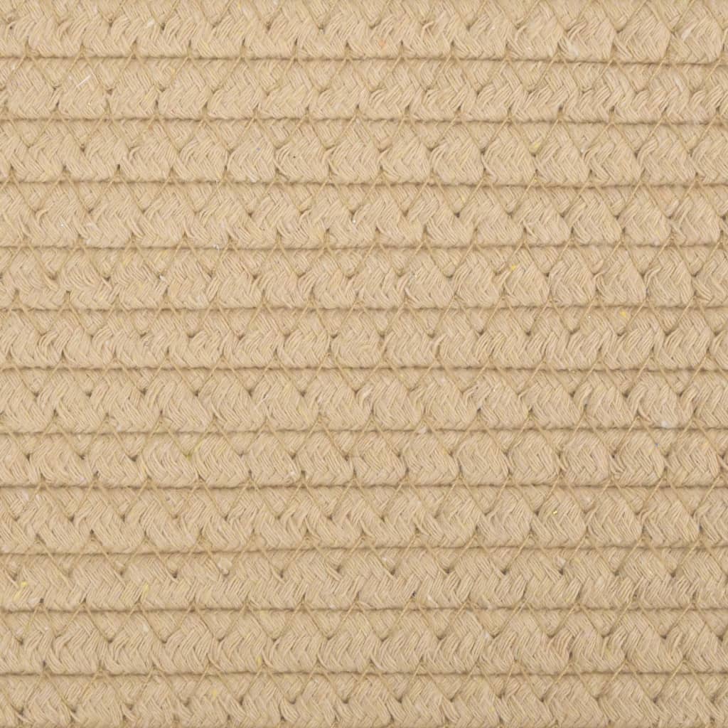Katoenen Wasmand Beige & Wit – Ø 60 × 36 cm