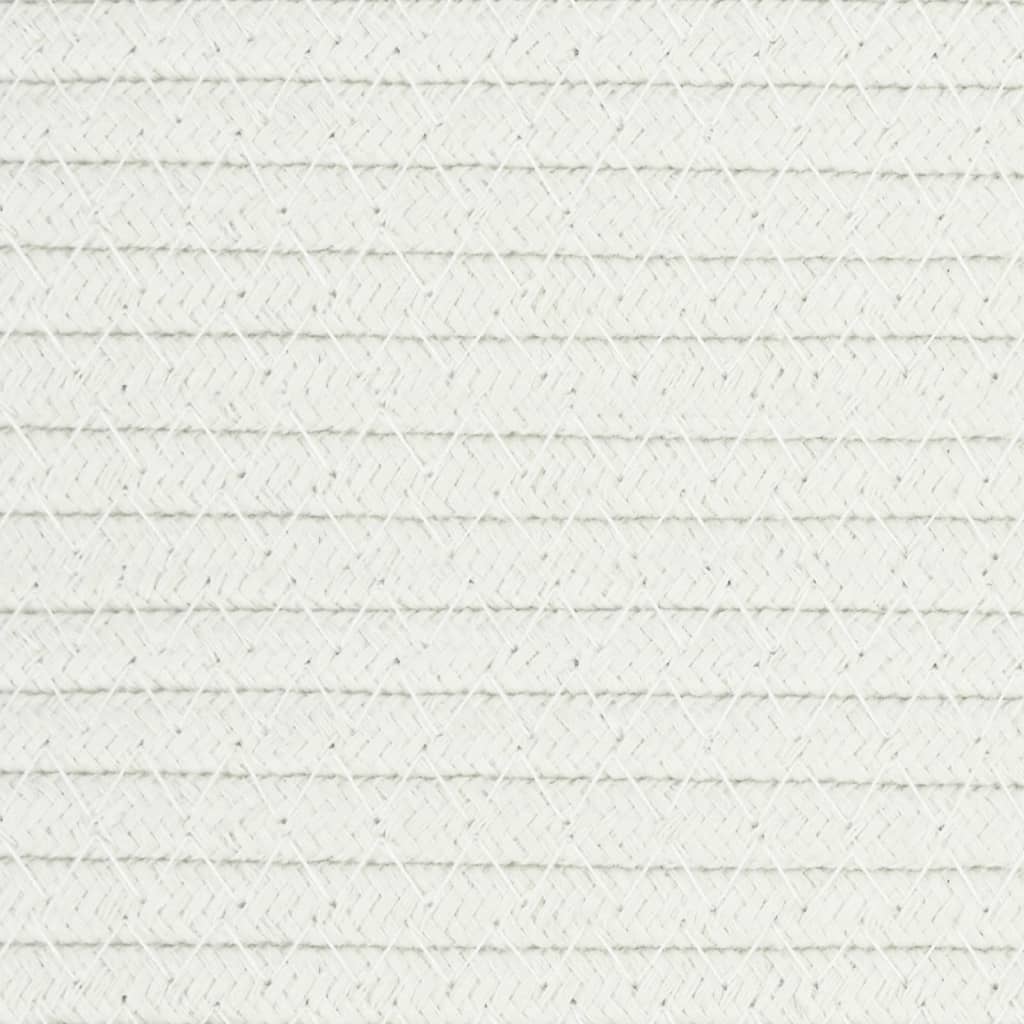Katoenen Wasmand Beige & Wit – Ø 60 × 36 cm