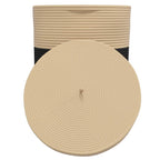 Katoenen Opbergmand met Deksel – Zwart & Beige