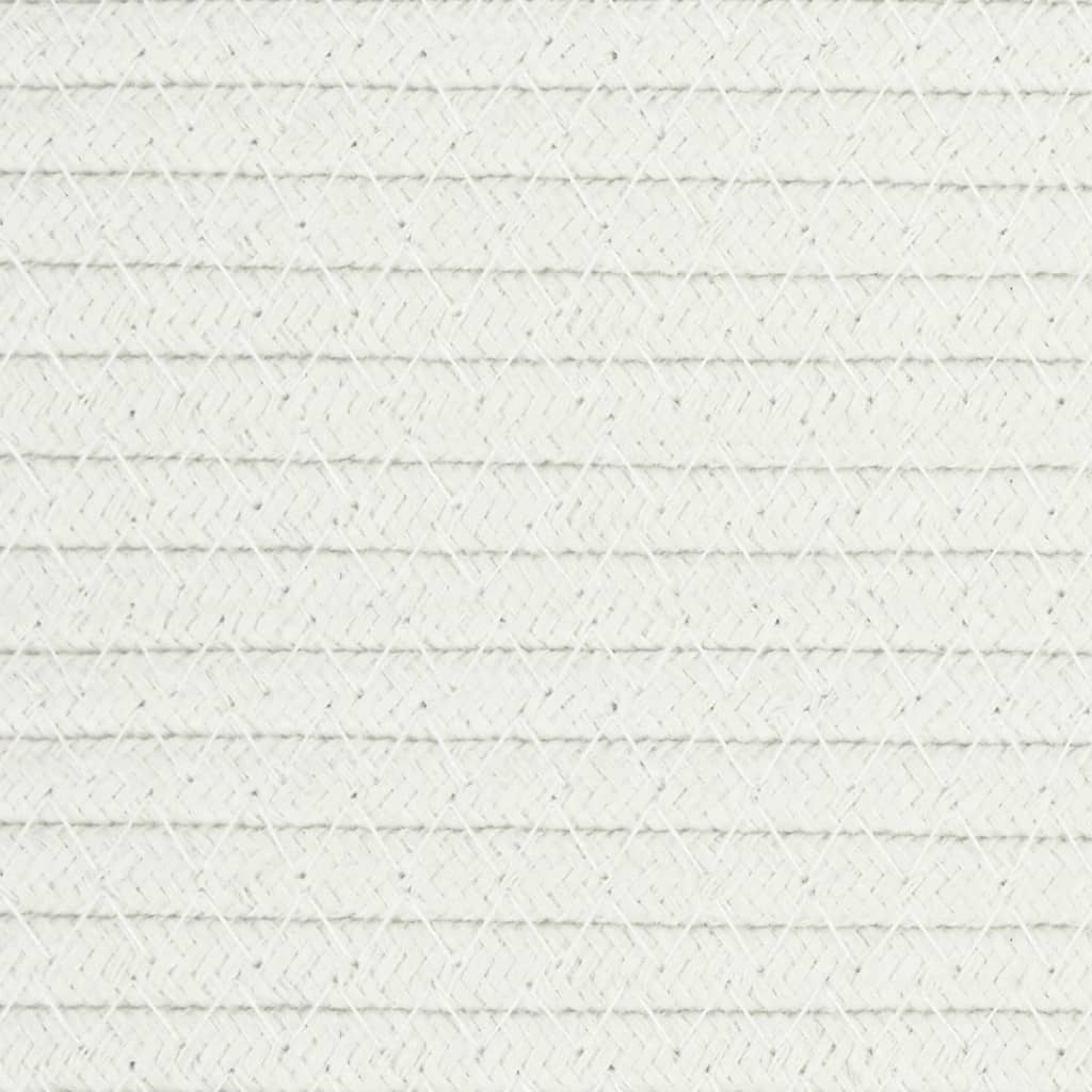 Opbergmand met Deksel – Bruin & Wit Katoen Ø 37 × 50 cm