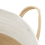 Opbergmand Beige & Wit Katoen – Ø 51 × 33 cm