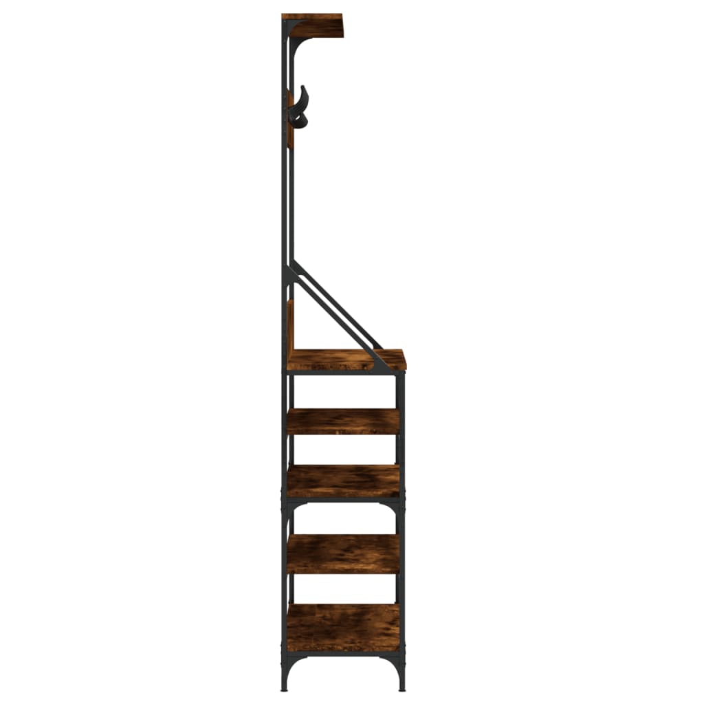 Kledingrek met Schoenenrek Gerookt Eiken – 184 cm