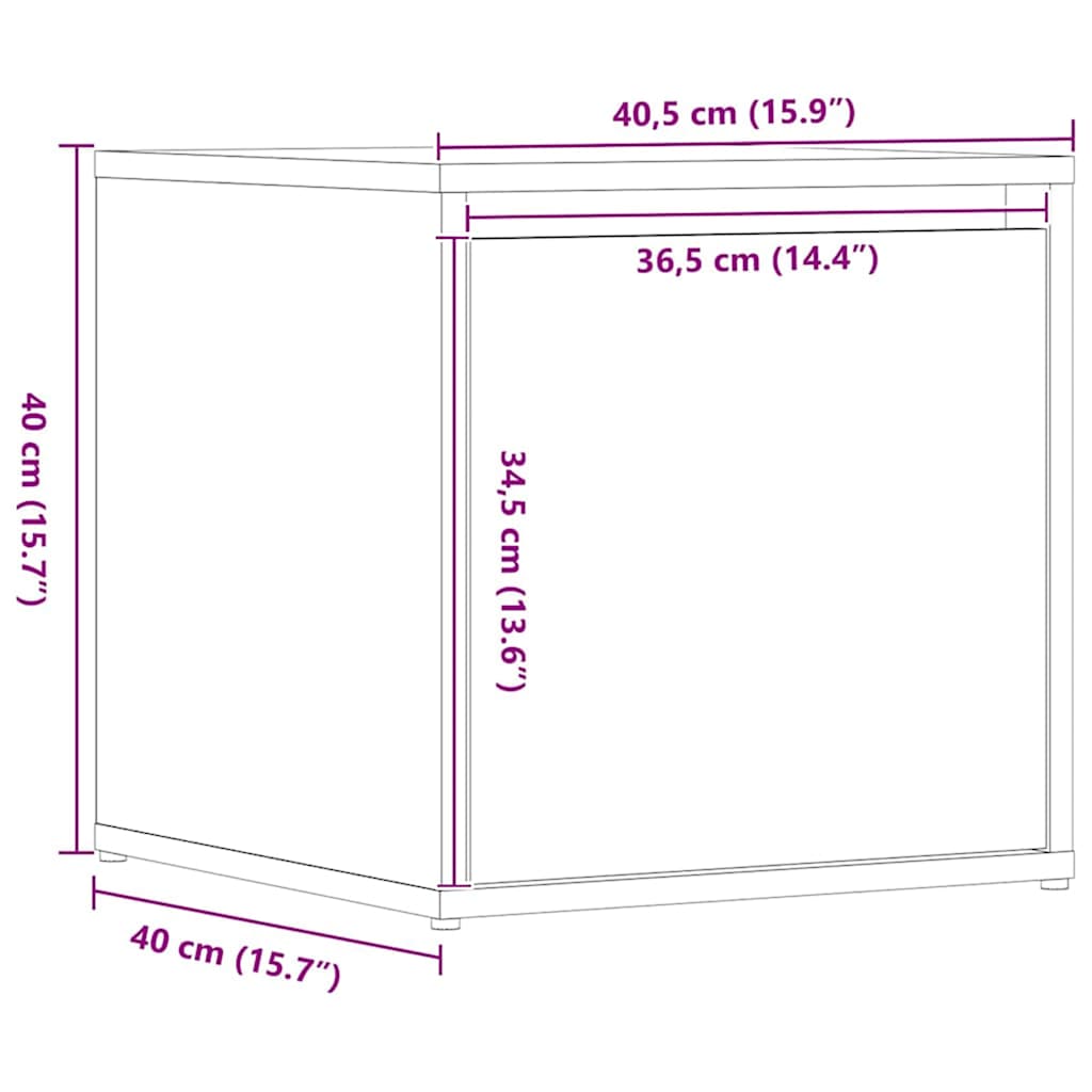 Opbergbox met Lade Artisan Eiken – 40,5 cm