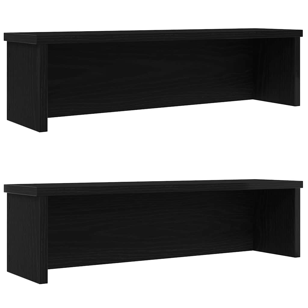Stapelbare Keukenrekken Zwart – Set van 2