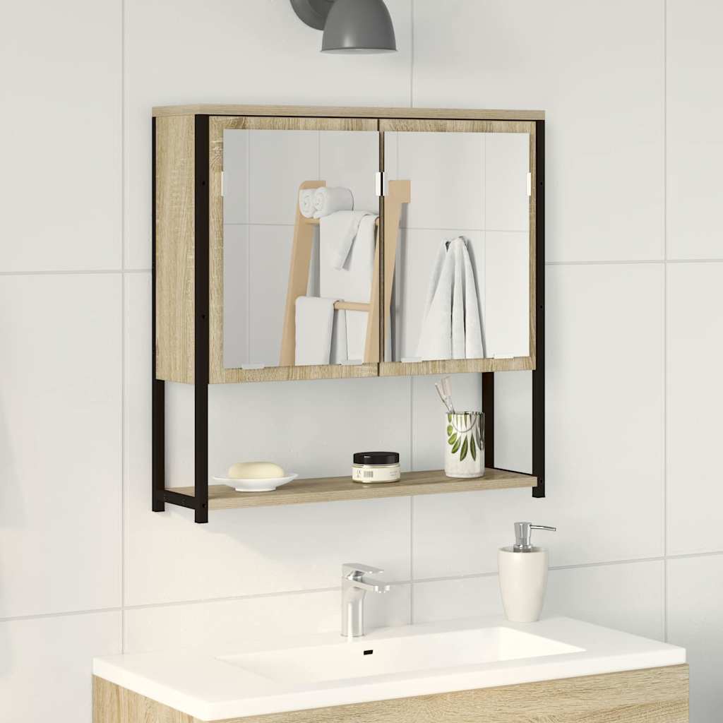 Beige badkamerspiegel, 60 × 16 × 60 cm