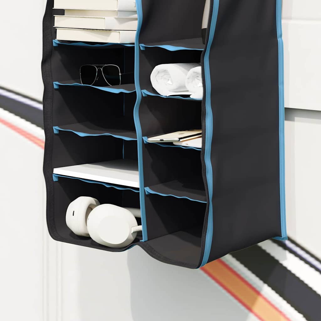 Hangende Reisorganizer – 10 Vakken Zwart