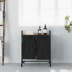 Wasmand 2 Vakken met Legplanken – Gerookt Eiken