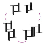 Wandplanken Zwart Eiken – Set van 2