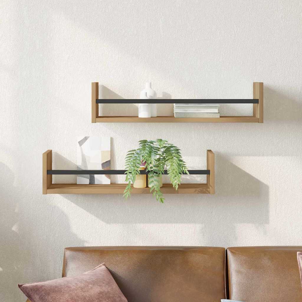 Set van 2 wandplanken in artisan eiken