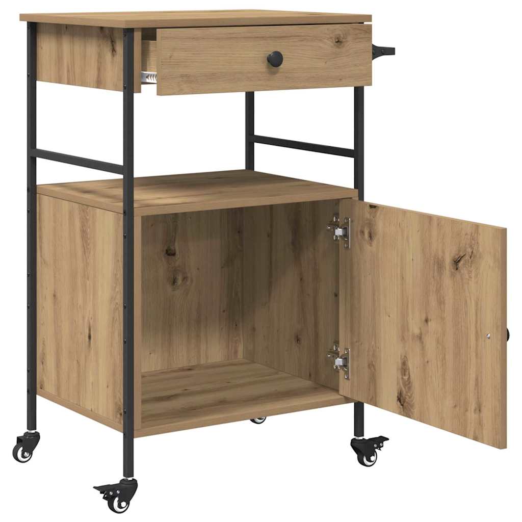 Keukentrolley Artisan Eiken – 56 × 43 × 89,5 cm