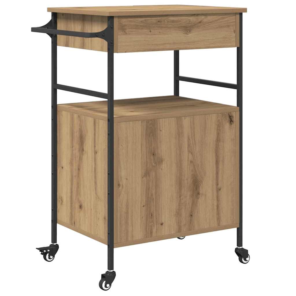 Keukentrolley Artisan Eiken – 56 × 43 × 89,5 cm