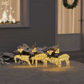 Set van 4 gouden LED rendieren