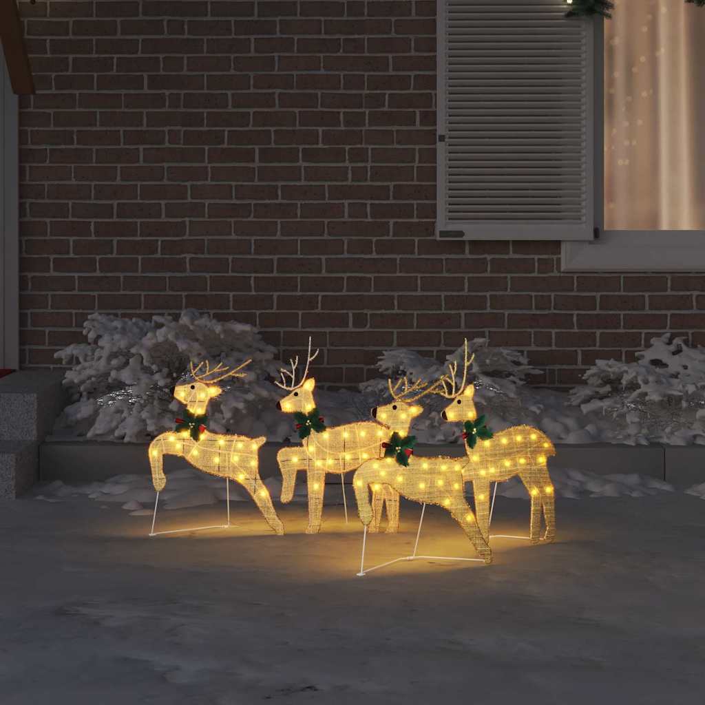 LED Rendieren Goud – Set van 4