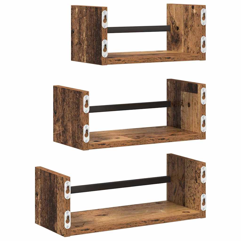 Wandplankenset Oud Hout – Set van 3