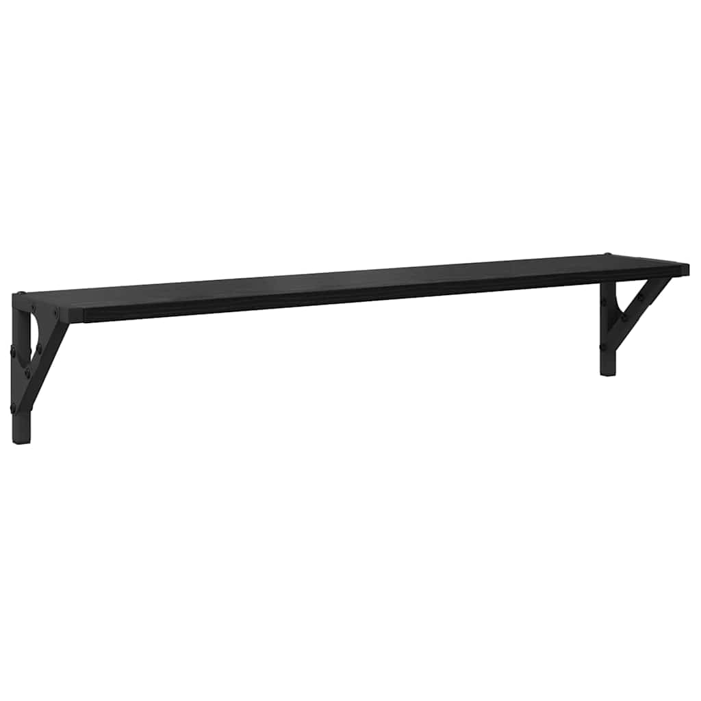 Wandplanken Zwart Eiken – 80 cm Set van 2