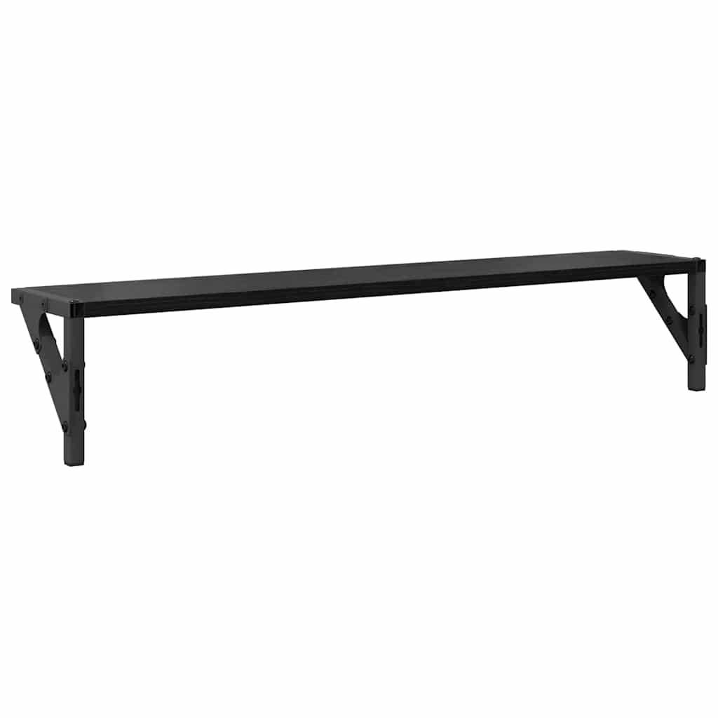 Wandplanken Zwart Eiken – 80 cm Set van 2