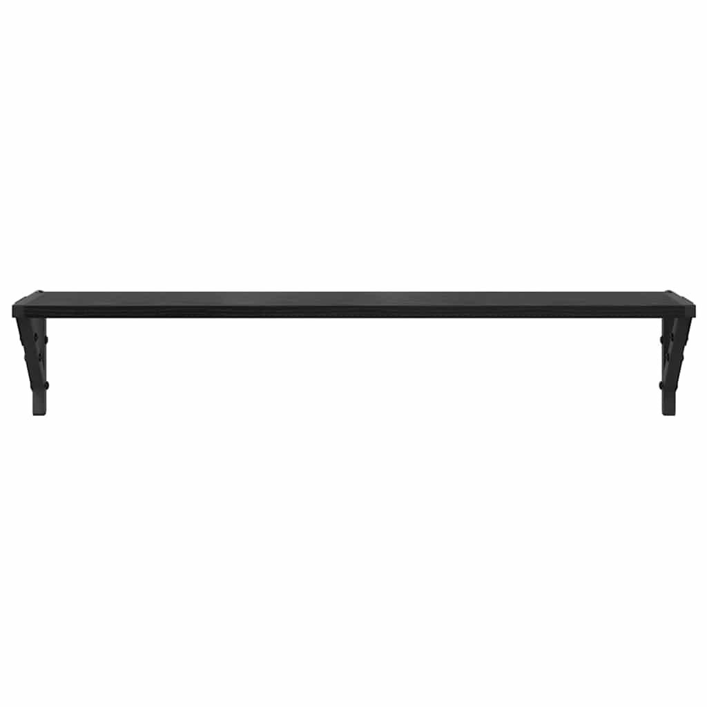 Wandplanken Zwart Eiken – 80 cm Set van 2