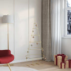 Gouden metalen kerstboom, 148 cm