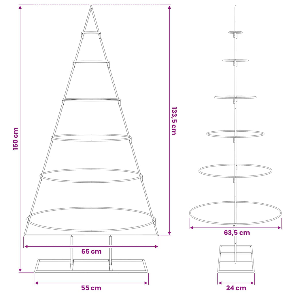 Metalen Kerstboom Goud – 148 cm