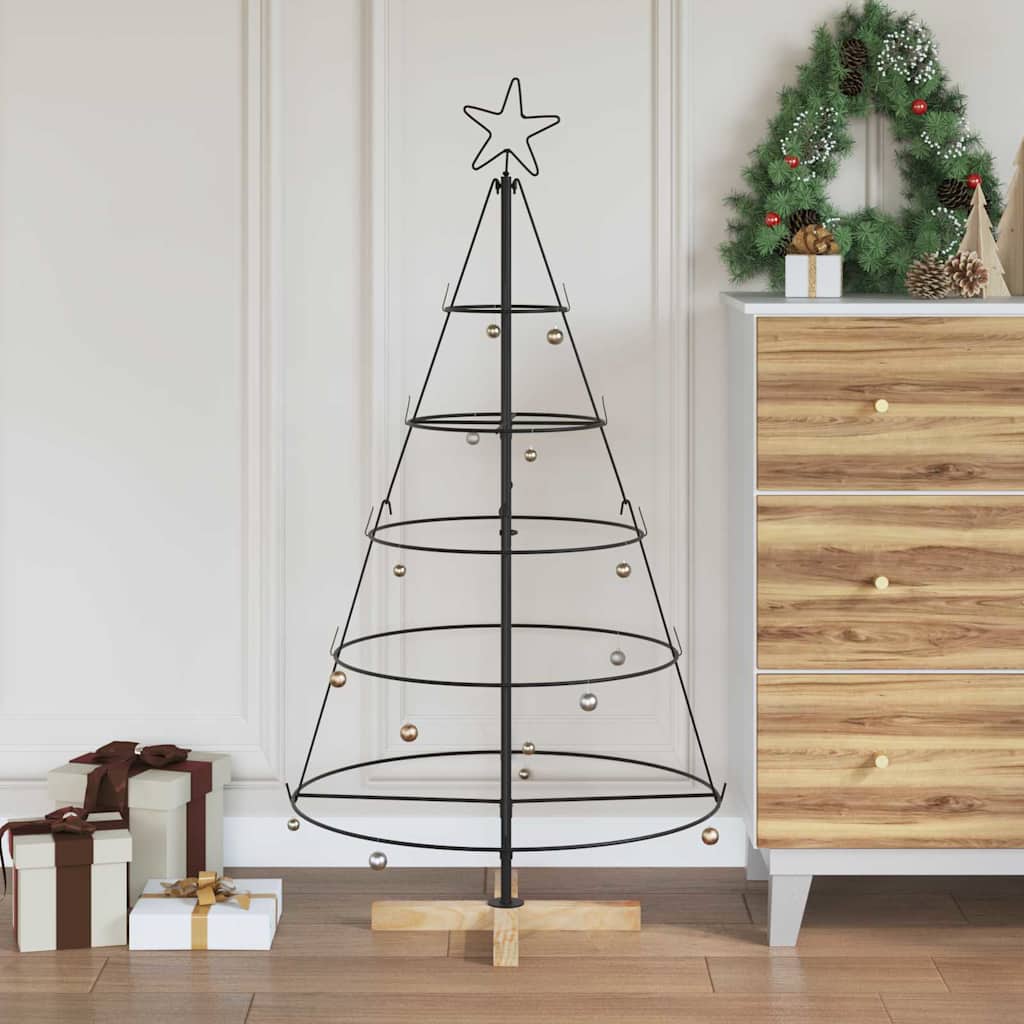 Metalen kerstboom KUOPIO zwart, 125 cm