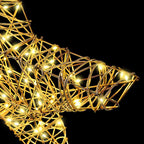 3D Rattan Kerstster met 50 LED’s – Warmwit
