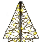 Rattan Kerstboom met 100 LED’s – Warmwit 120 cm
