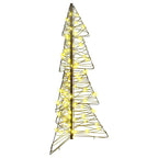 Rattan Kerstboom met 100 LED’s – Warmwit 120 cm