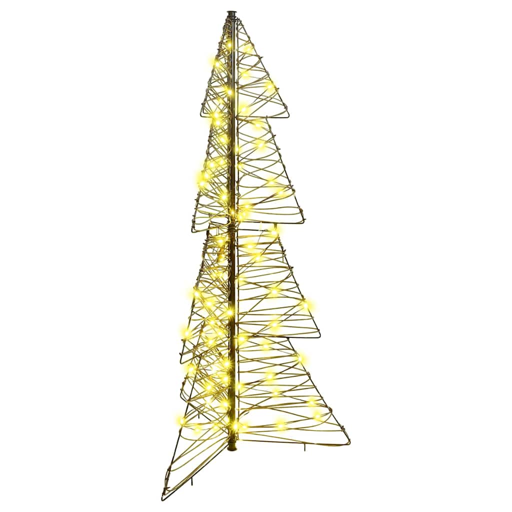 Rattan Kerstboom met 100 LED’s – Warmwit 120 cm