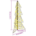 Rattan Kerstboom met 100 LED’s – Warmwit 120 cm