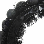 Kerstbal Kransen Zwart – Set van 2