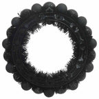 Kerstbal Kransen Zwart – Set van 2