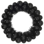 Kerstbal Kransen Zwart – Set van 2