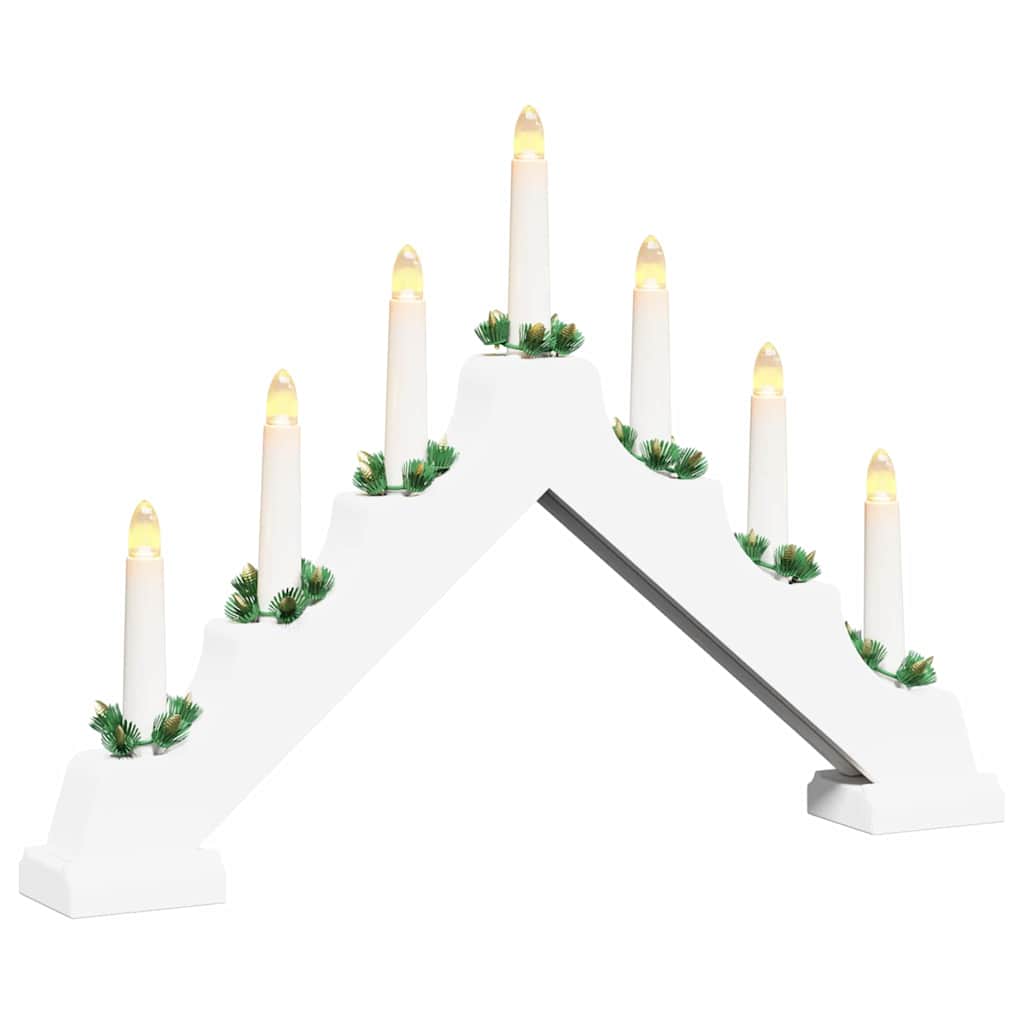 Kerst Kaarsbrug met 7 LED’s – Warmwit