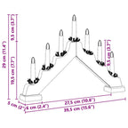 Kerst Kaarsbrug met 7 LED’s – Warmwit