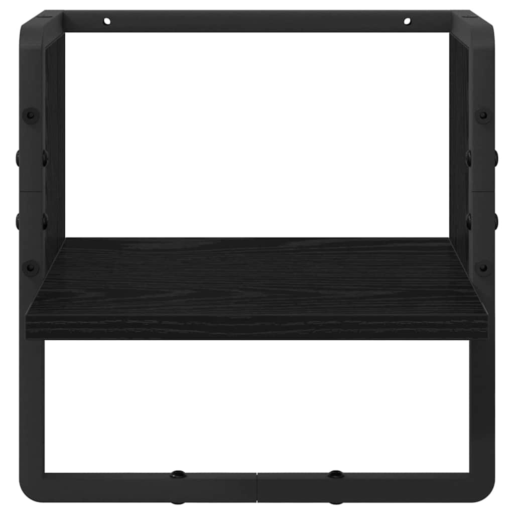 Zwevende Wandplank Zwart Eiken – 30 cm