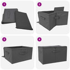 Opbergbox Antraciet – 90,3 L