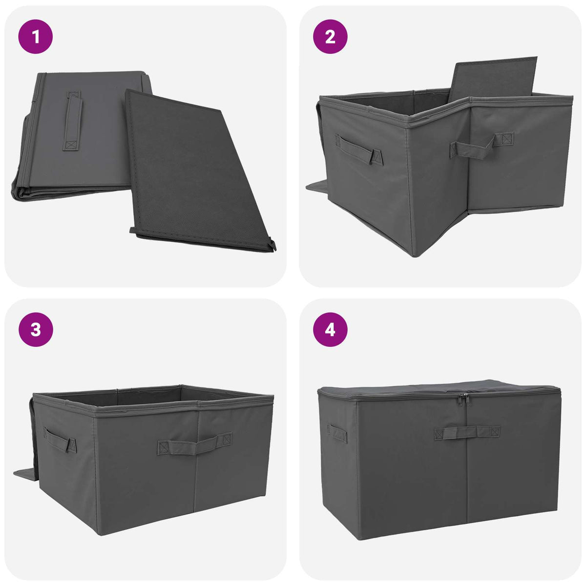 Opbergbox Antraciet – 90,3 L